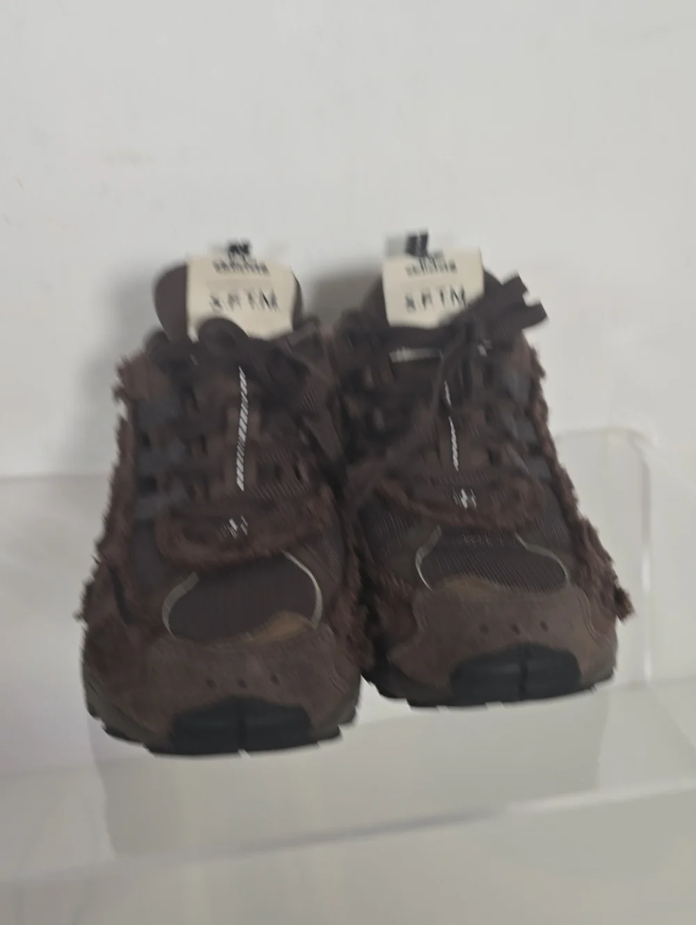 adidas Shadowturf X Song for the Deaf Men's Dark Brown Frayed-Edge Sneakers